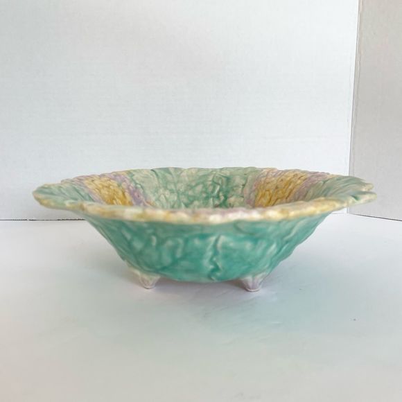 Antique Ceramic Avon Ware England Pastel Floral Candy Dish 1930s Great Condition - Picture 8 of 8
